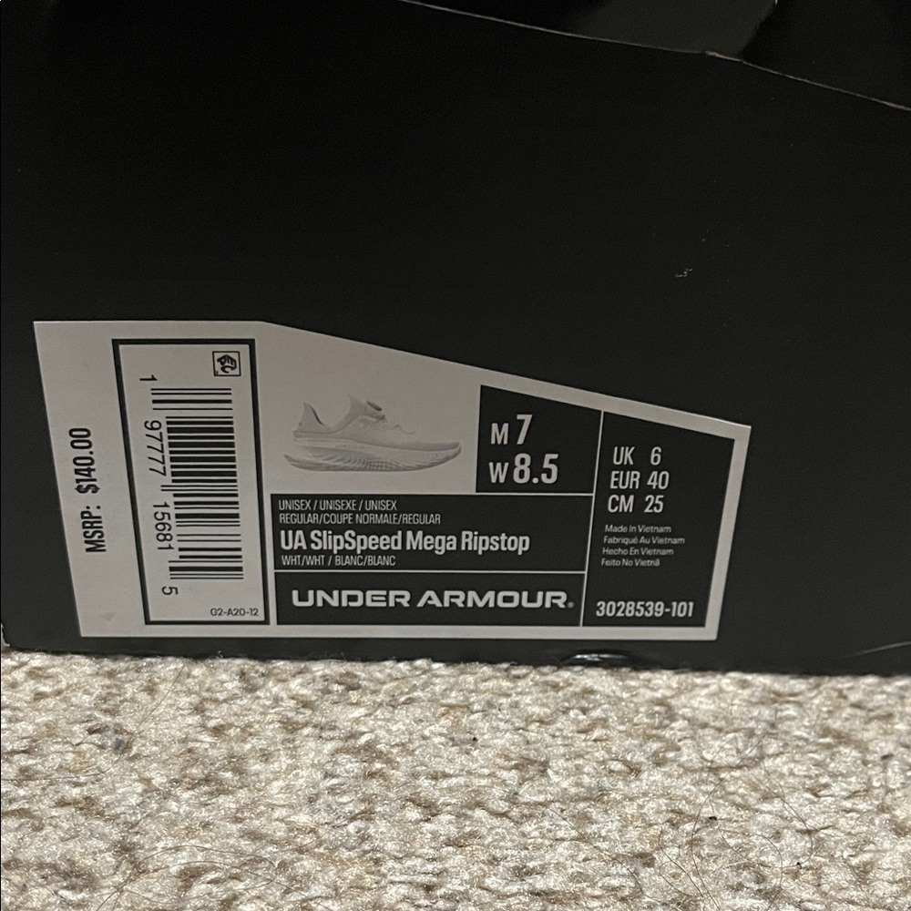 Under Armour White slip speed mega tiptop sneakers - Picture 4 of 8